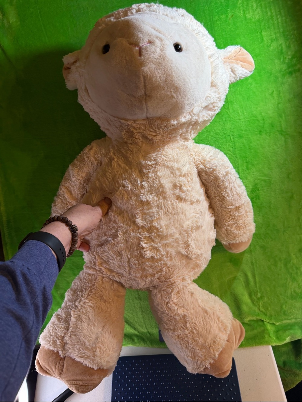 Plush Beige Lamb Stuffed Animal